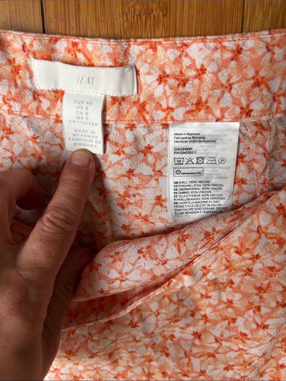 Orange Floral Maxi Skirt - H&M 8 - Picture 5 of 7
